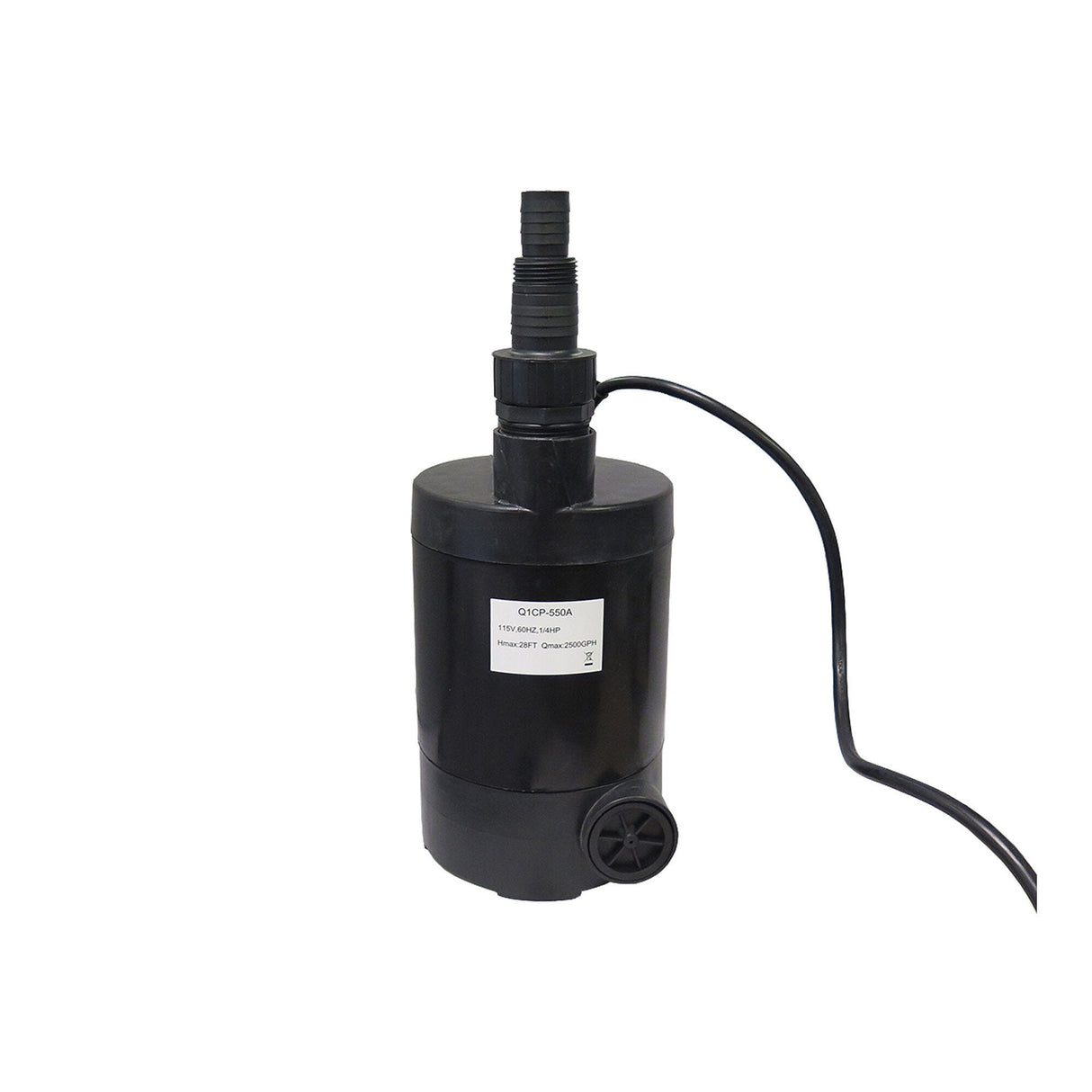 Pump, Trupow, Submersible, .25HP, 115V, 1 - 1-1/2" Discharge Fitting, w/10' Cord : Q1CP-550A