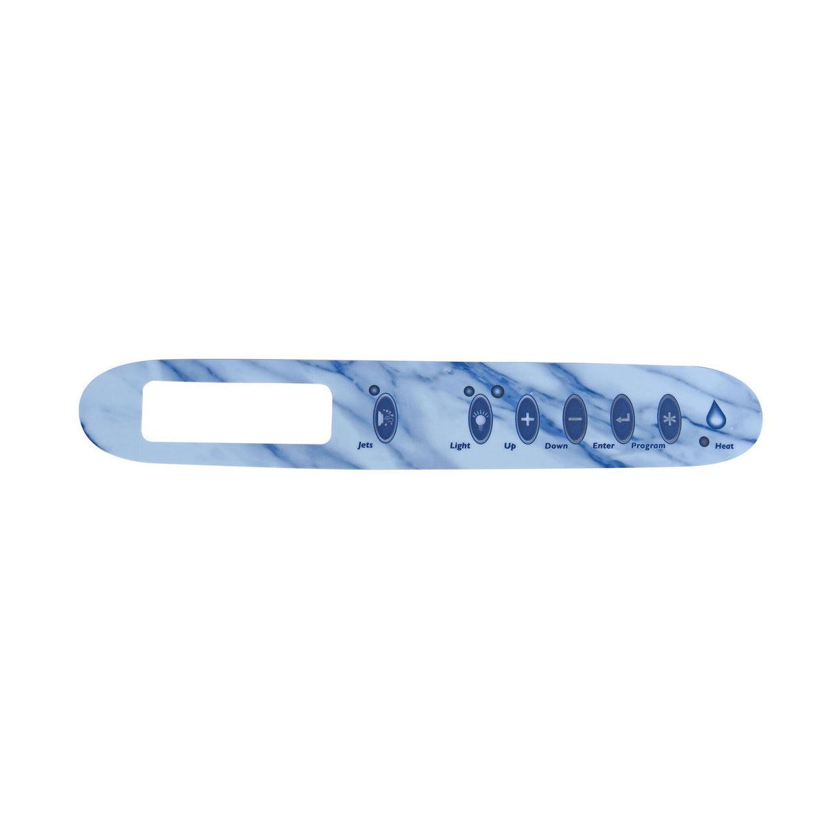Overlay, Spaside, Dimension One Gecko TSC24, 6-Button, 1-Pump, Jets1-Light-Up-Down-Enter-Program : 01560-351