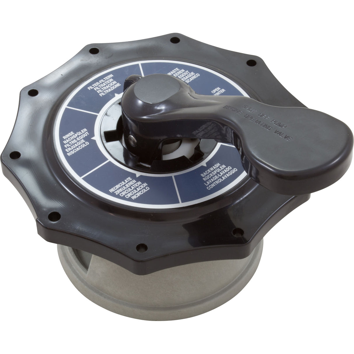 Lid Assembly, Pentair 2" Top Mount Hybrid Valve, 6 Position : 272568Z - Pentair - 788379860509 - PartsForSpas.com