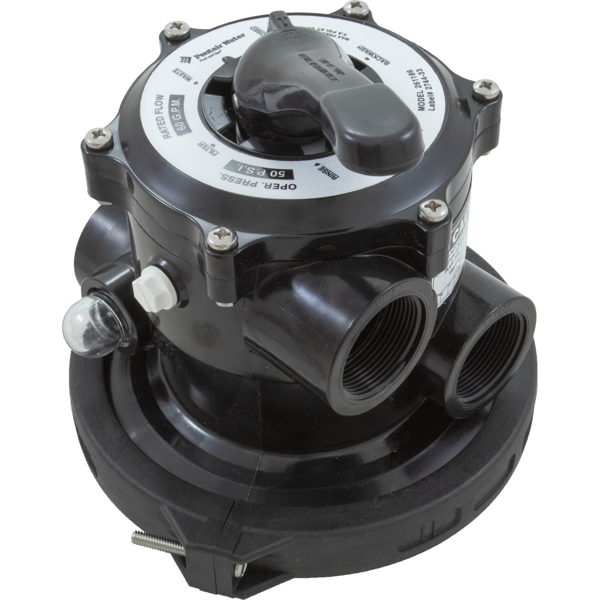 Multiport Valve, Pentair-Praher TM-12-L, 1-1/2" fpt : 261186