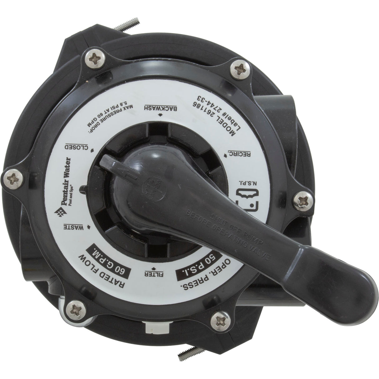 Multiport Valve, Pentair-Praher TM-12-L, 1-1/2" fpt : 261186 - StaRite/Pentair - 788379803827 - PartsForSpas.com