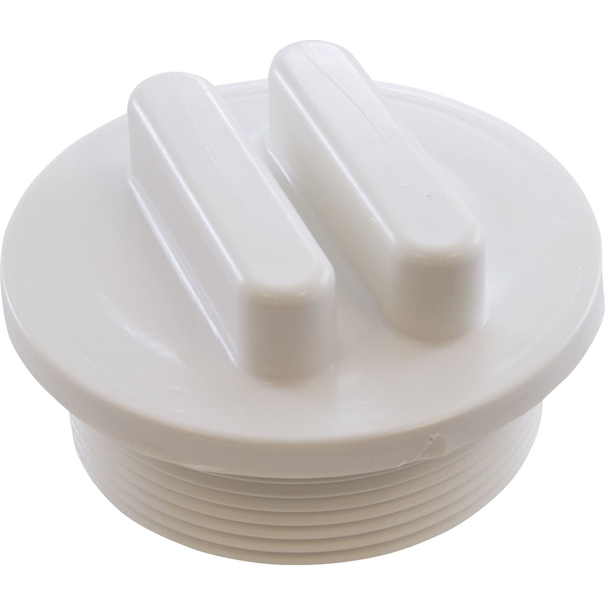 Plug, Praher ABS Side Mount Valves, 2"mpt, White : E-19-S2 - Praher Canada Ltd - E-19-S2 - PartsForSpas.com