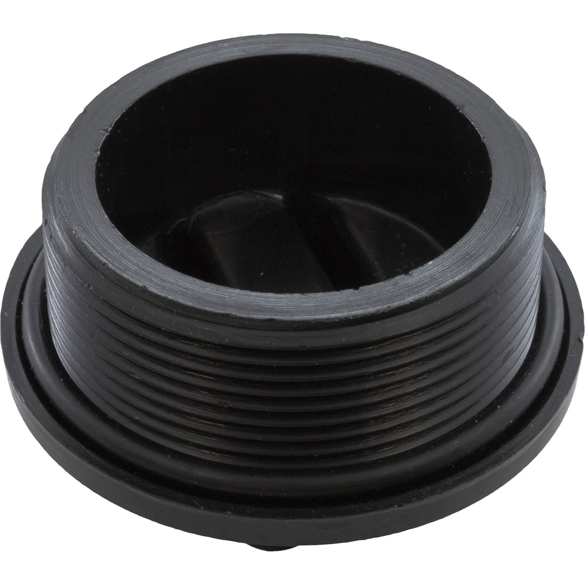Plug, Praher ABS Side Mount Valves, 2"mpt, Black : E-19-S2B - Praher Canada Ltd - E-19-S2B - PartsForSpas.com