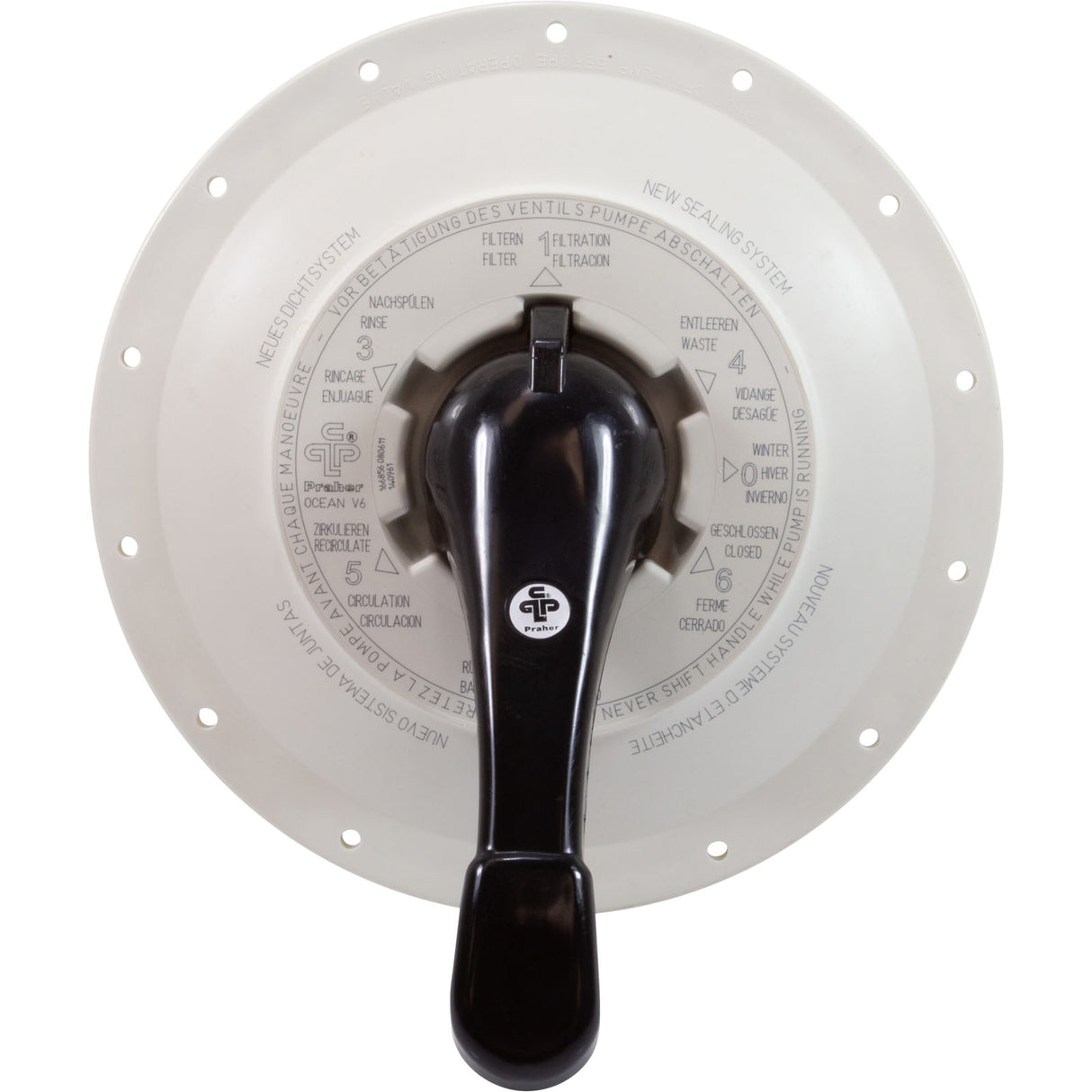 Lid Assy, Praher ABS Top/Side Mount Valve, 3", w/Gasket, Wht : 130711 - Praher Canada Ltd - 130711 - PartsForSpas.com