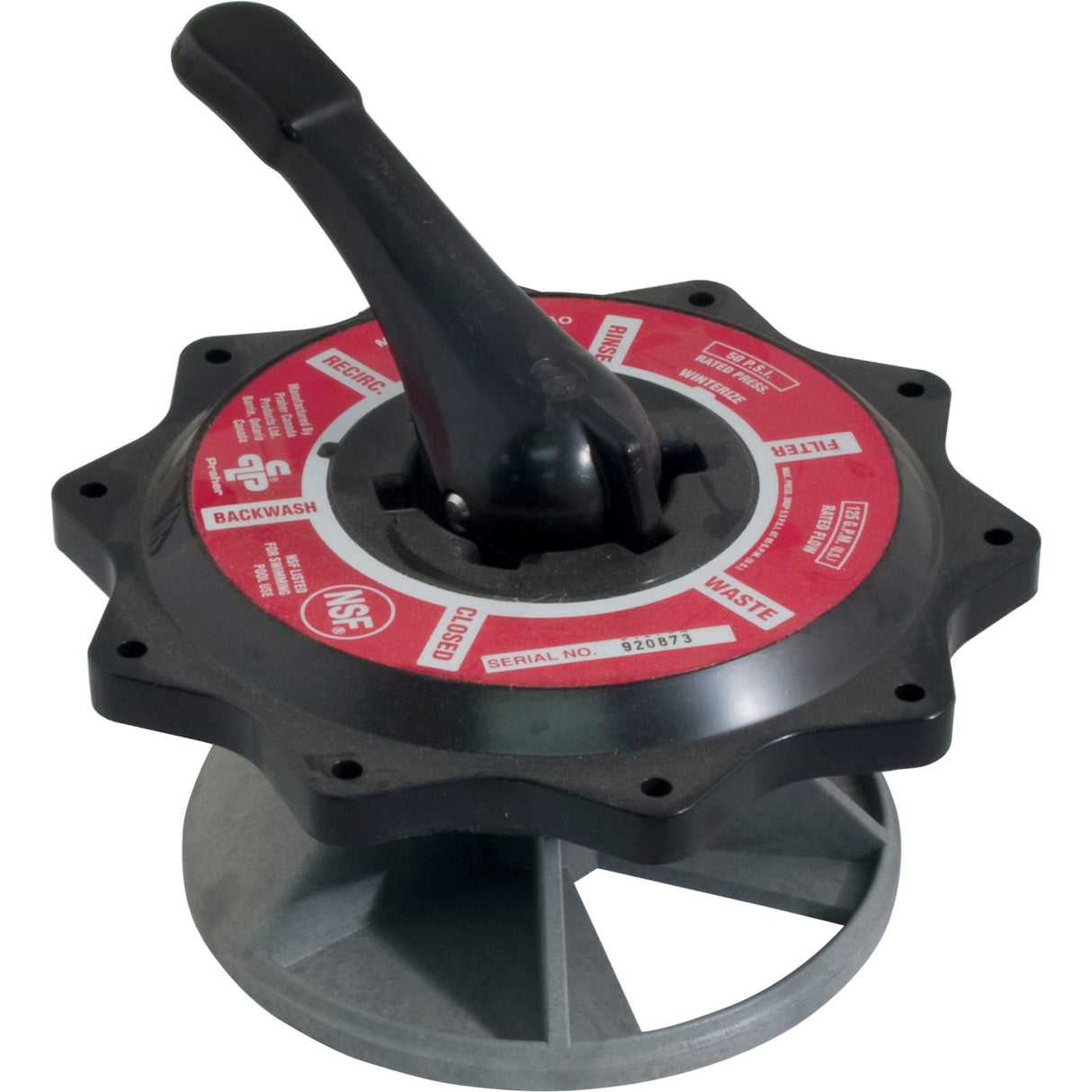 Lid Assembly, Praher ABS Top/Side Mount Valves, 2", Blk, 125gpm : E-50-S2B - Praher Canada Ltd - E-50-S2B - PartsForSpas.com