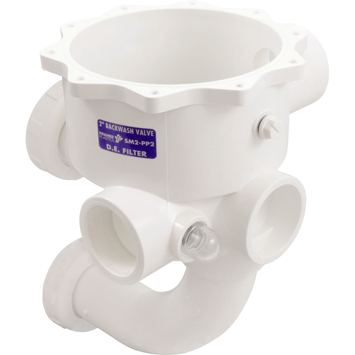 Body Assembly, Praher SM2-PP2 Valve, 2", White : E-55-S2PP2 - Praher Canada Ltd - E-55-S2PP2 - PartsForSpas.com