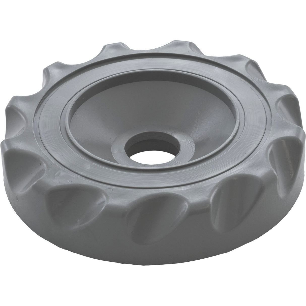 Cap, WW Top Access Diverter Valve, 2", Scalloped, Gray : 602-3537 - Waterway Plastics - 602-3537 - PartsForSpas.com