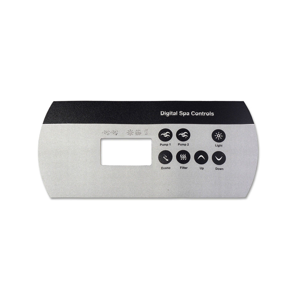 Overlay, Spaside, Dynasty Spas, K-85 Generic Logo IN.XE, LCD, 7-Button, 2-Pump : 12699