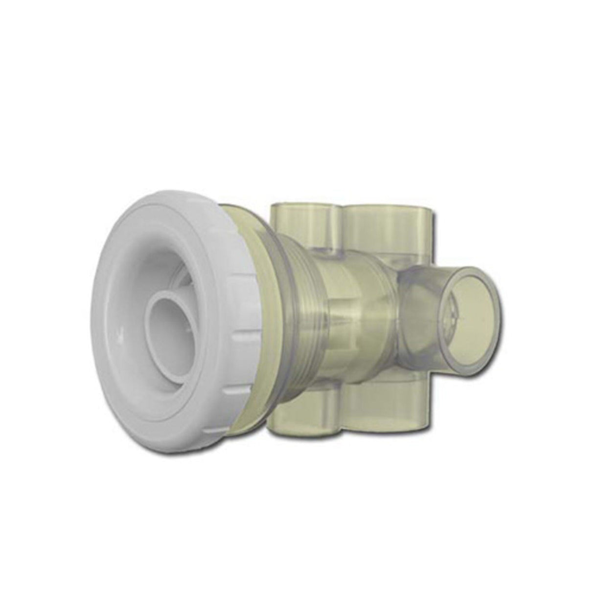Jet Assembly, HydroAir 3 Port Butterfly, 4 Way Flow, 1-1/2"S Water x 1"S Air, White : 10-5040