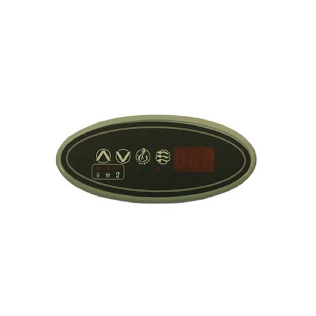 Spaside Control, HydroQuip Eco-1, Oval, 4-Button, LED, Pump1-Light-Up-Down : 34-0193