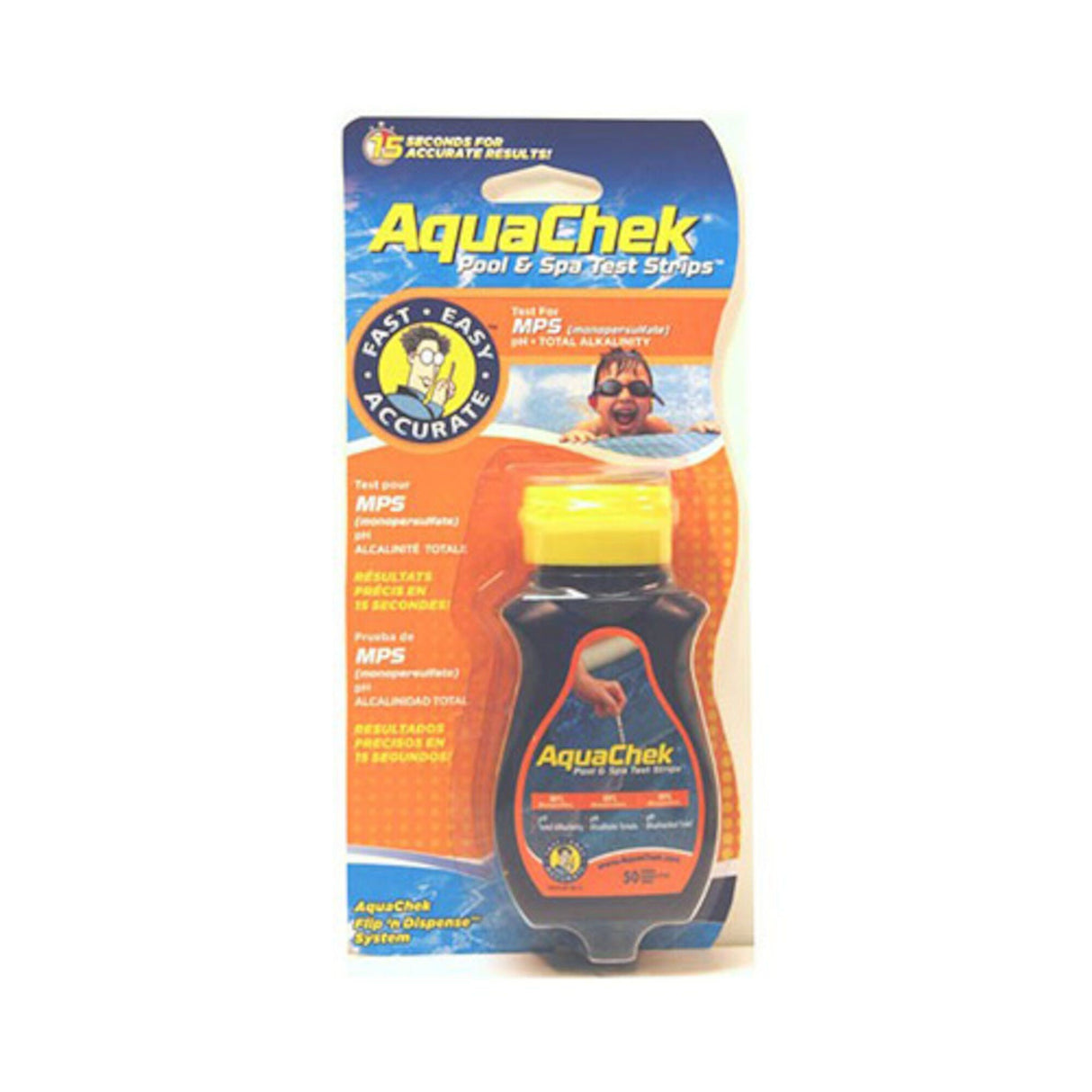 Water Testing, Test Strips, Aquacheck, Test Strips, MPS, pH, & Total Alk, 50 Per Bottle : 561682A