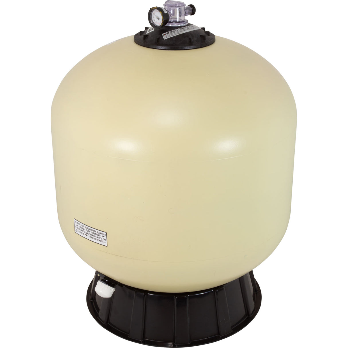 Filter Tank, Pentair TR100C, w/Foot Assy, Black : 153430 - Pentair - 153430 - PartsForSpas.com