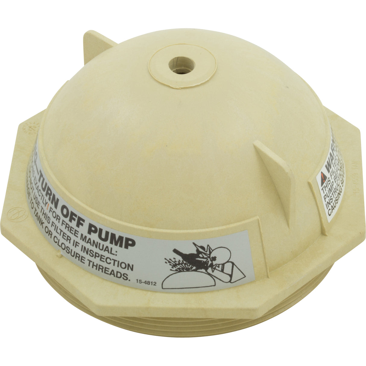 Tank Lid, Pentair Triton II, 6", "V" Thread, Tan : 154559Z