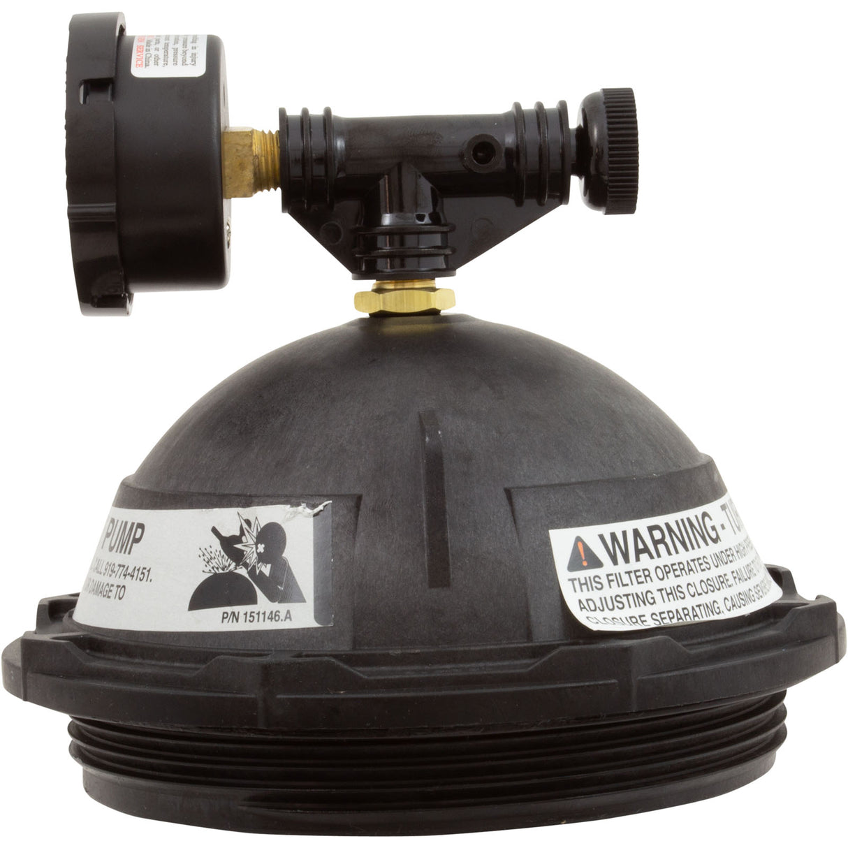 Tank Lid Kit, Pentair PacFab Triton II, 6" thd, Black : 154641 - PacFab/Pentair - 154641 - PartsForSpas.com