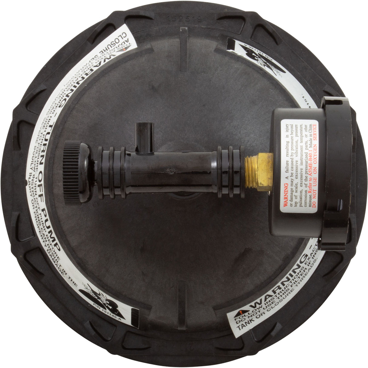 Tank Lid Kit, Pentair PacFab Triton II, 6" thd, Black : 154641 - PacFab/Pentair - 154641 - PartsForSpas.com