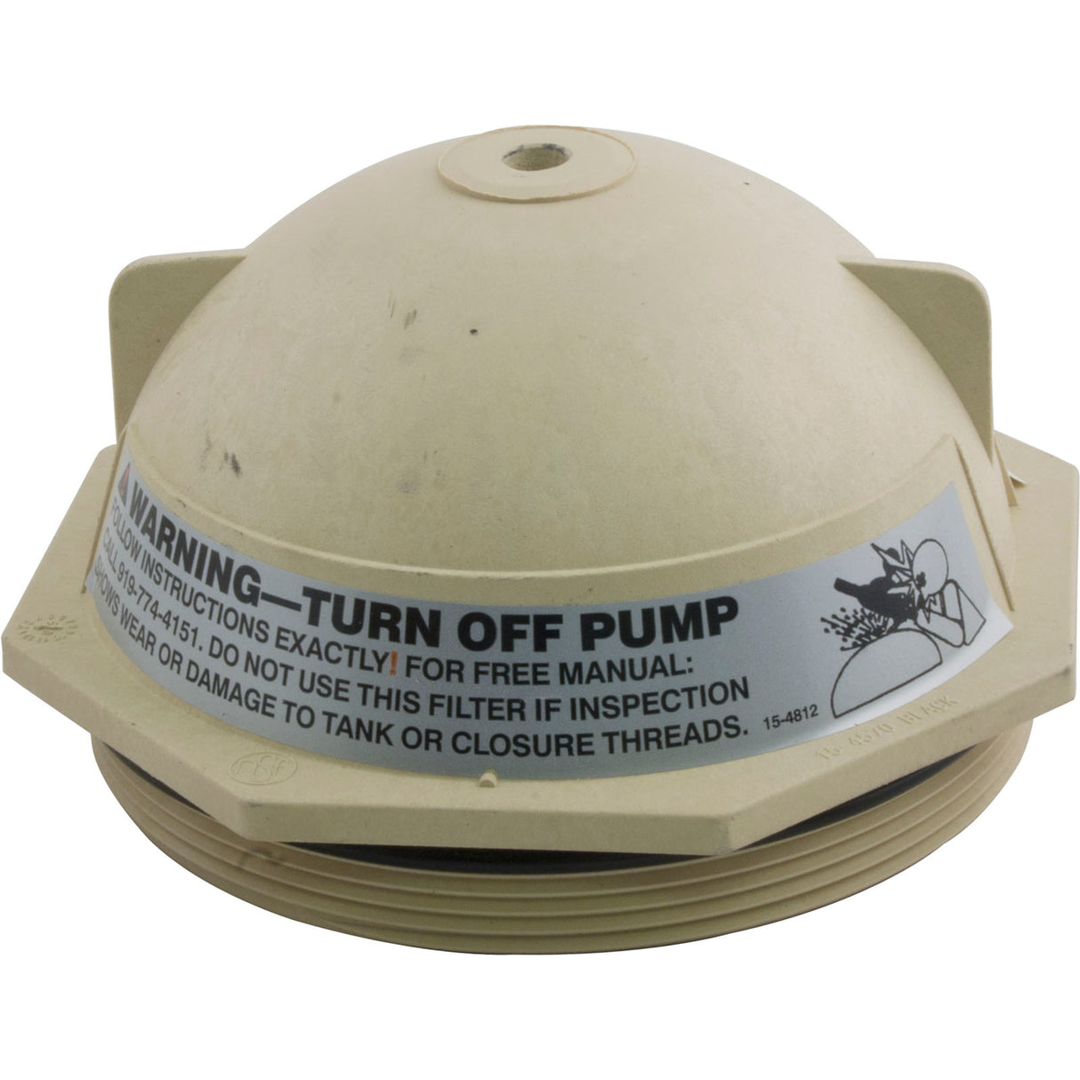 Tank Lid Kit, Pentair PacFab Triton II, 6" thd, Tan : 154697 - PacFab/Pentair - 788379669409 - PartsForSpas.com