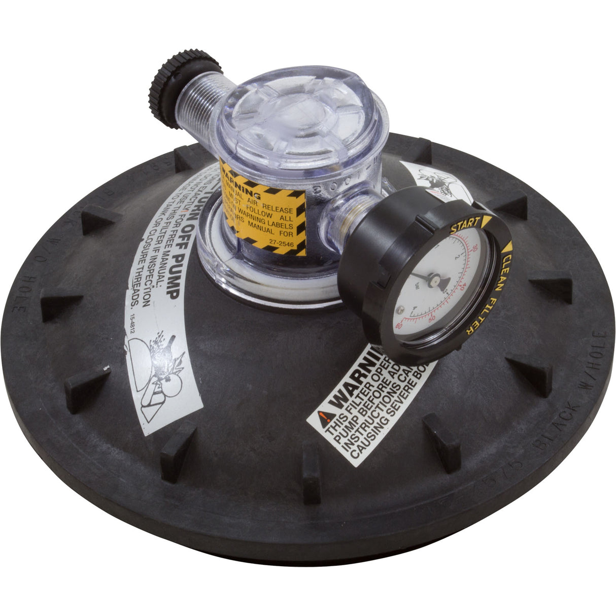 Tank Lid Kit, Pent Triton TR100C/TR140C, 8-1/2", Blk, Btr Thd : 154856 - Pentair - 154856 - PartsForSpas.com