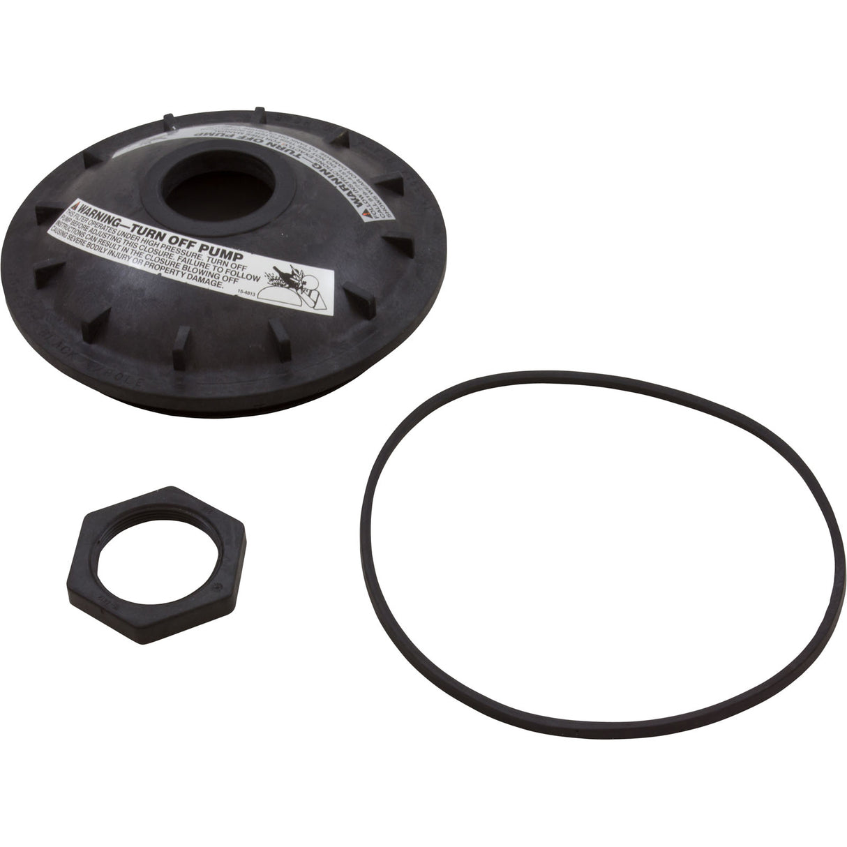 Tank Lid Kit, Pent Triton TR100C/TR140C, 8-1/2", Blk, Btr Thd : 154856 - Pentair - 154856 - PartsForSpas.com