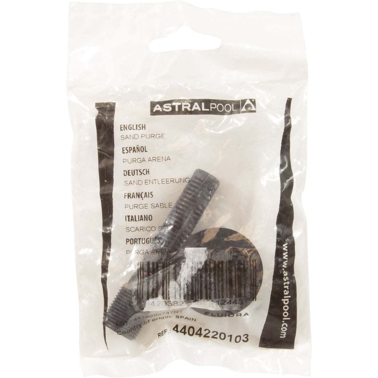 Drain Plug Assembly, Astral Millennium : 4404220103 - Astral Products, Inc. - 842038211244 - PartsForSpas.com