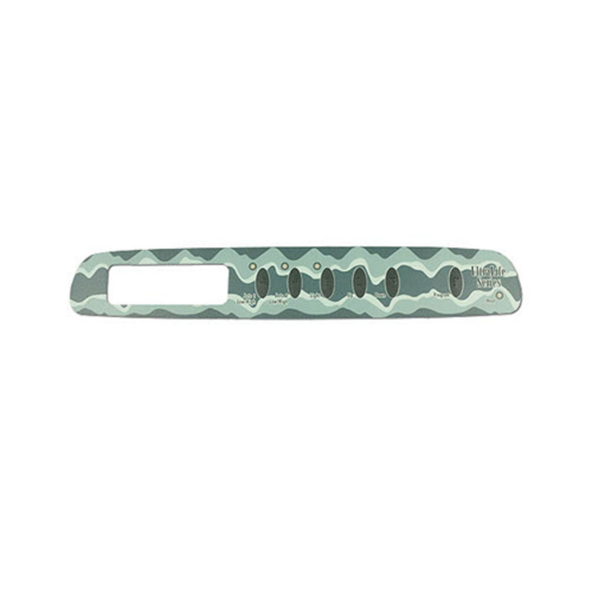 Overlay, Spaside, Dimension One Balboa D1P2, 6-Button, 2-Pump System, Teal : 01560-161