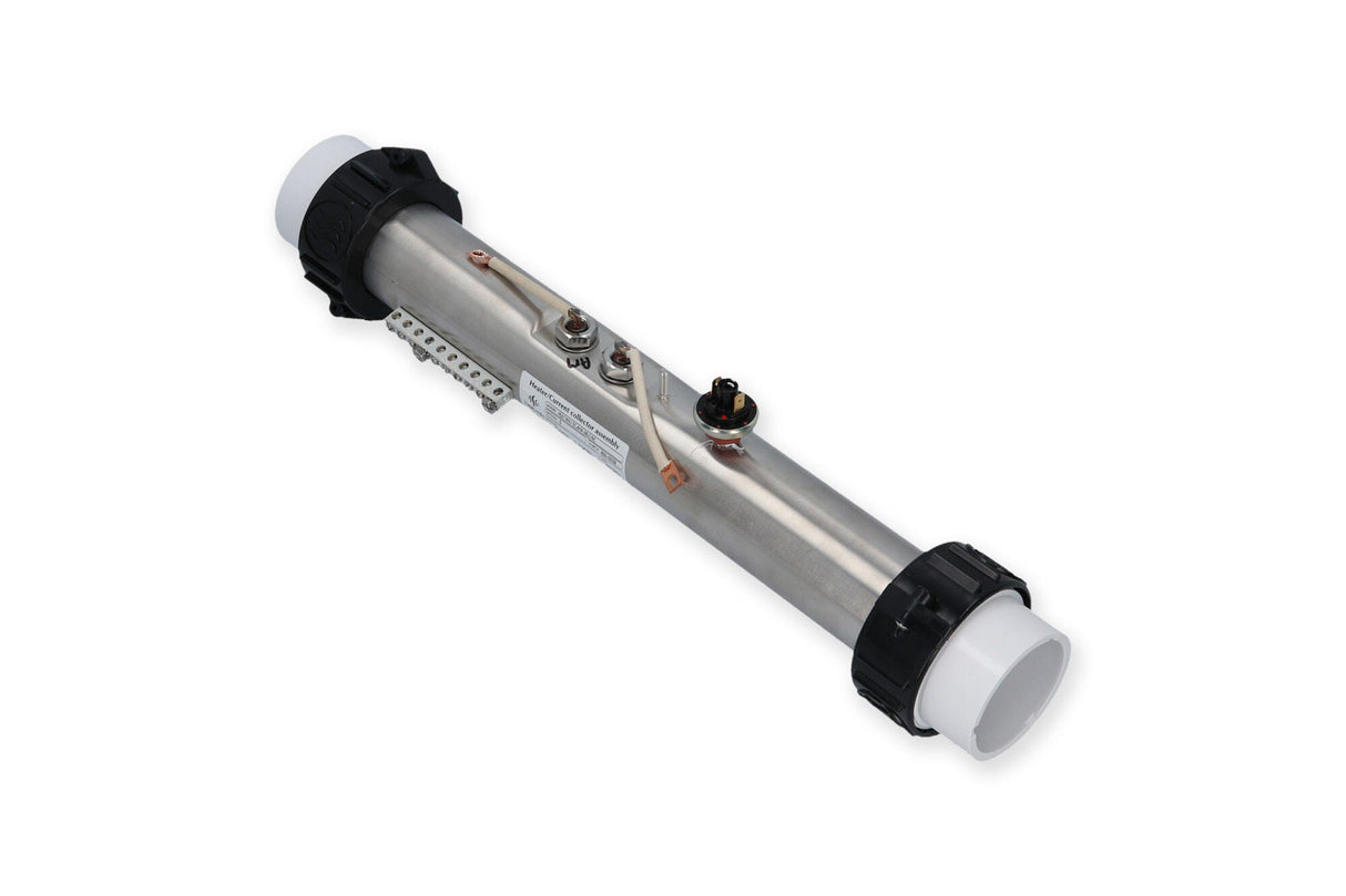 Heater Assembly, Gecko, Heat.Wav, S-Class, 4.0kW, 240v, 2" x 15", w/Leads, Pressure Switch & Tailpieces : 9920-100338