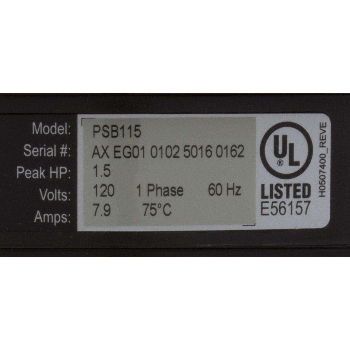 Blower, Zodiac Jandy, Plastic, 1.5hp, 115v, 7.9A, Hardwire : PSB115
