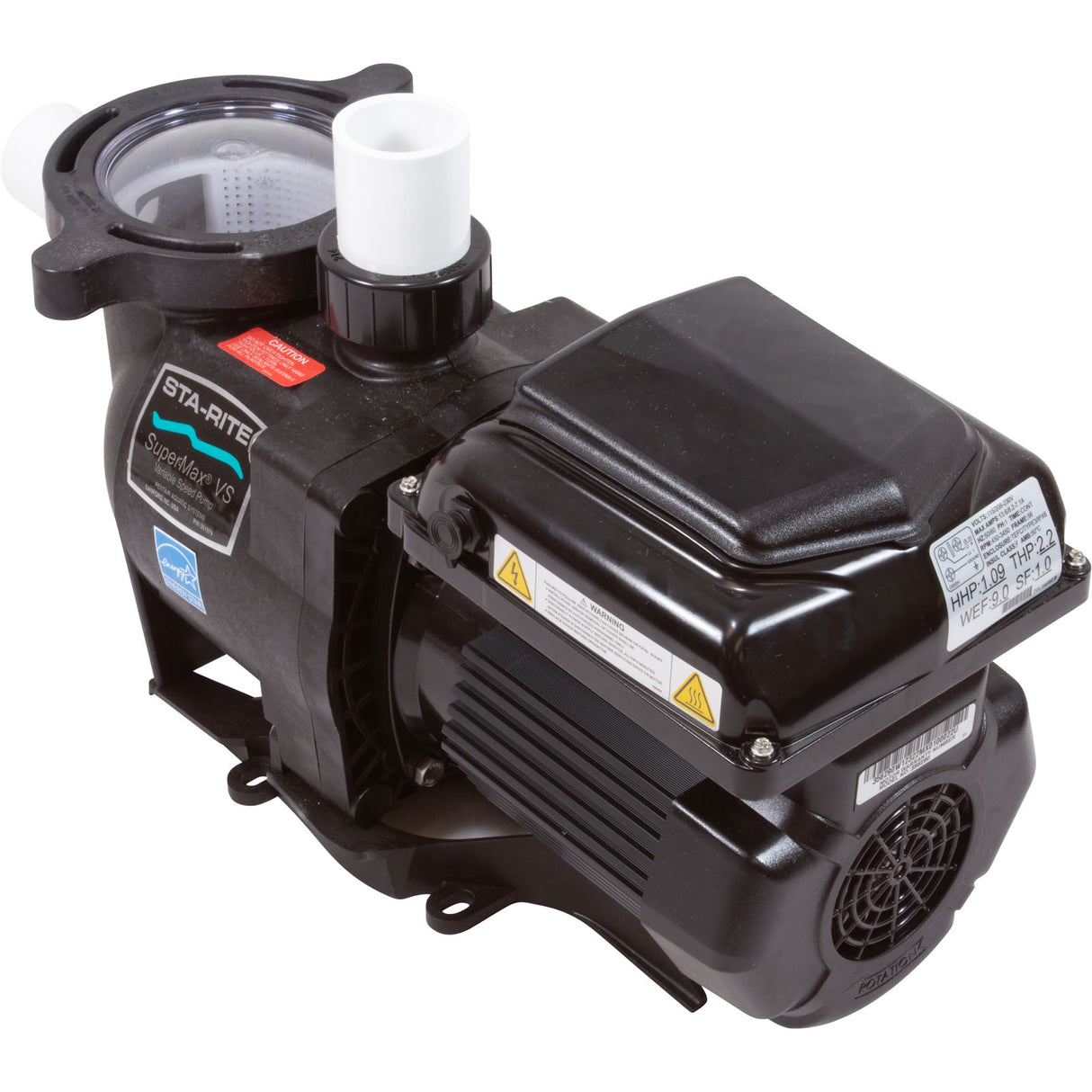 Pump, Pentair SuperMax VS, 1.5hp, 115/208-230v Var-Spd, Blk : 343001 - Pentair - 788379866235 - PartsForSpas.com
