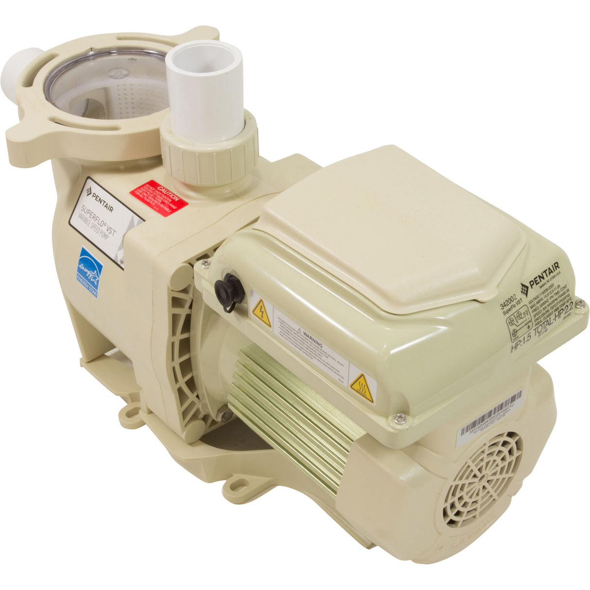 Pump, Pentair SuperFlo VST, 1.5hp, 115/208-230v, Var-Spd, Almond : 342002