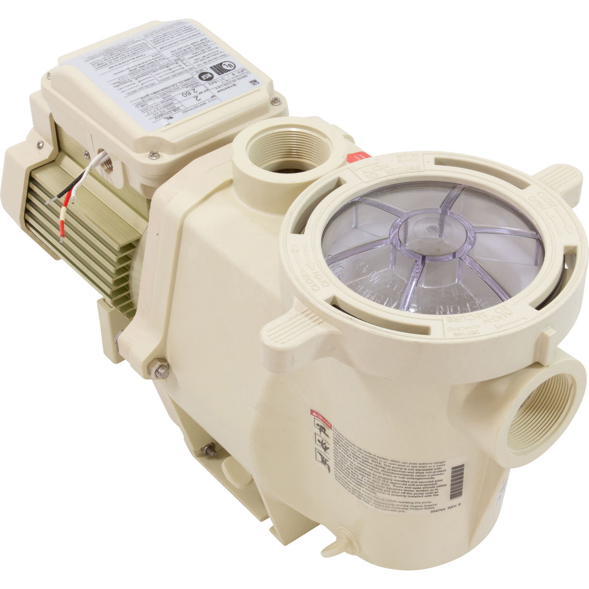 Pump, Pentair WhisperFlo, 2.0hp, 208-230/460v, 3-Phase, SD : 011643