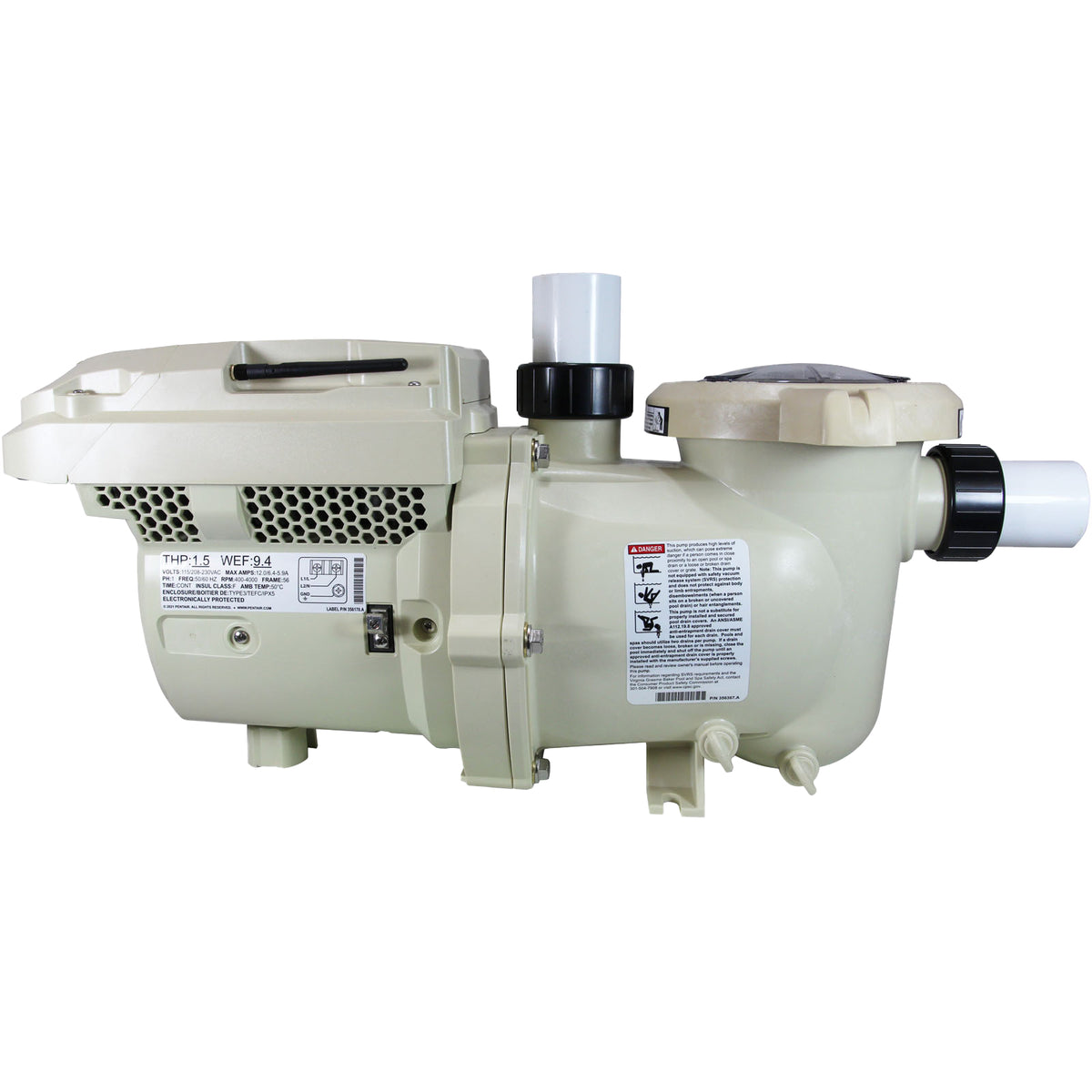 Pump, Pentair IF3 VSF, 1.5hp, 115v/208-230v, w/Relay Board : 011066 - Pentair - 788379886110 - PartsForSpas.com