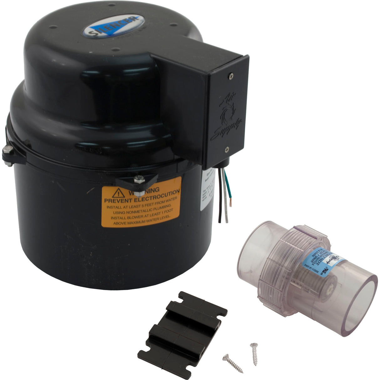 Blower, Air Supply Silencer, 1.0hp, 115v, 4.9A, Hardwire : 6310141