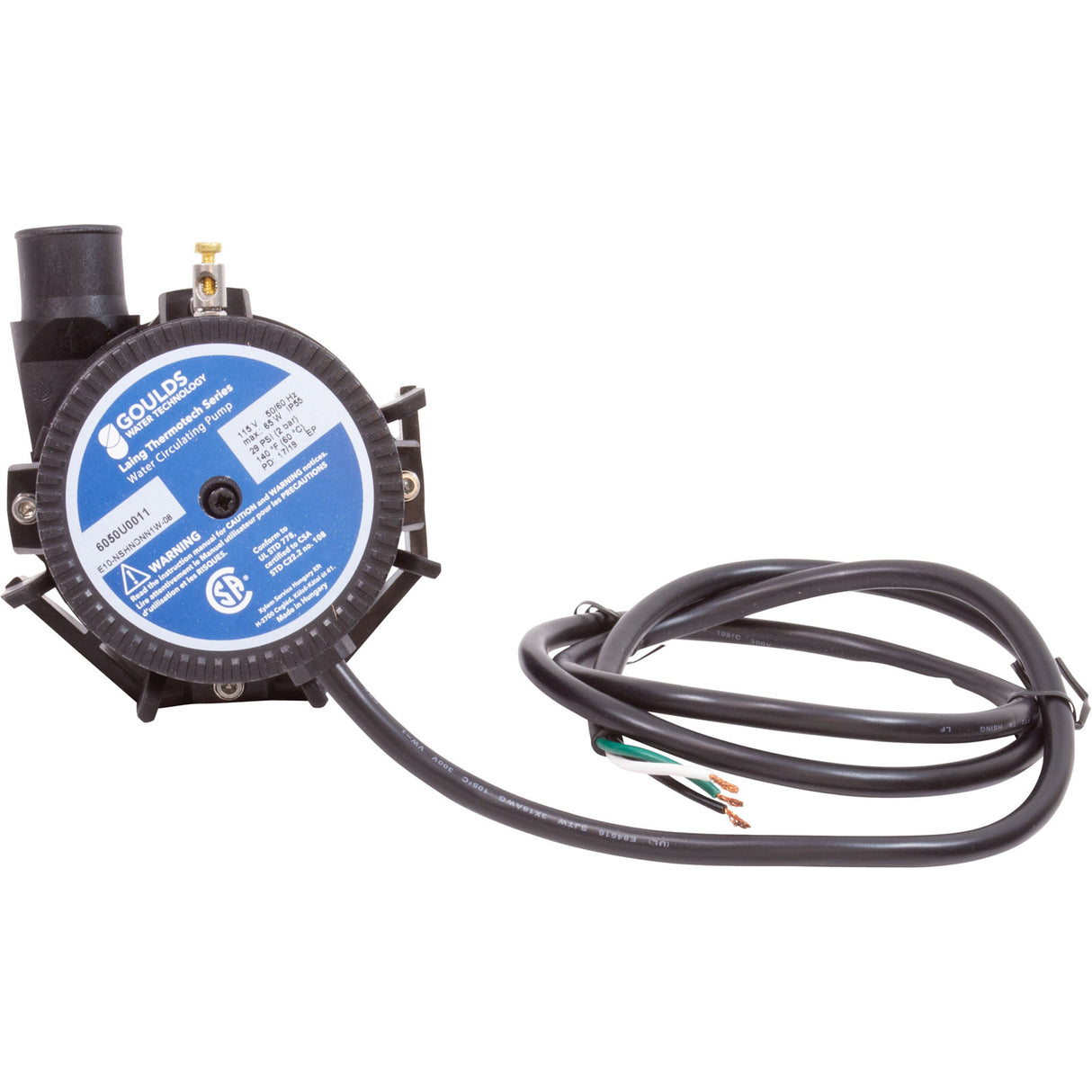 Pump, Circ, Laing E-10, 115v, 1"b, 4ft Bare Cord, OEM : 6050U0011 - Laing/Xylem - 733886502152 - PartsForSpas.com