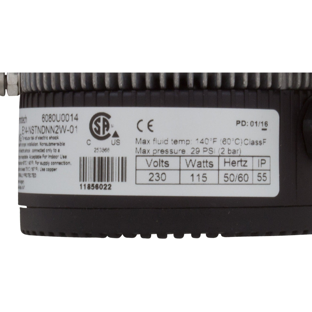 Pump, Circ, Laing E-14, 230v, 1-1/2"mbt, 4ft Amp Cord, OEM : LMB07102983