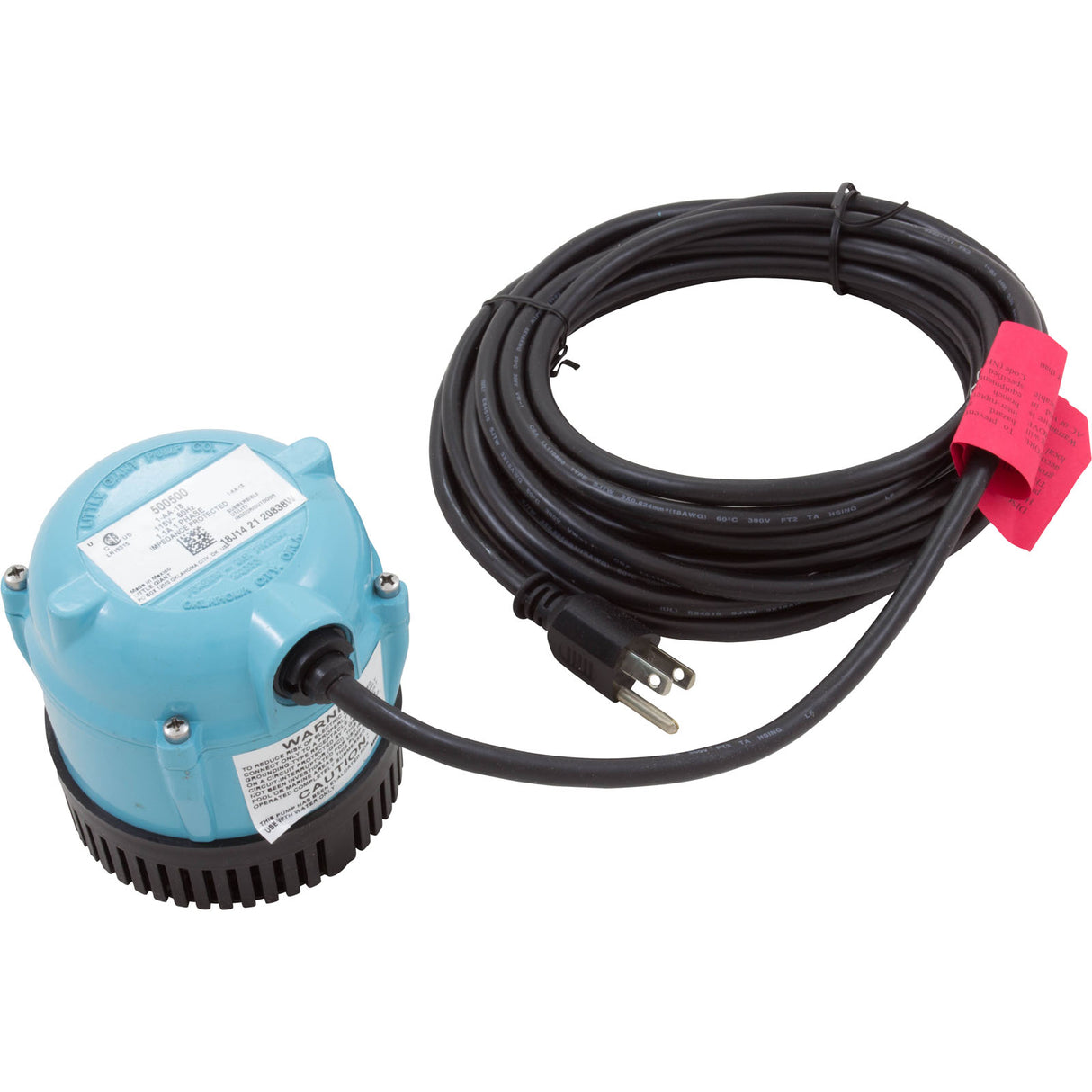 Pump, Submersible, Little Giant, 170 GPH, 70W, 18' Cord : 500500 - Franklin Electric - 010121005006 - PartsForSpas.com