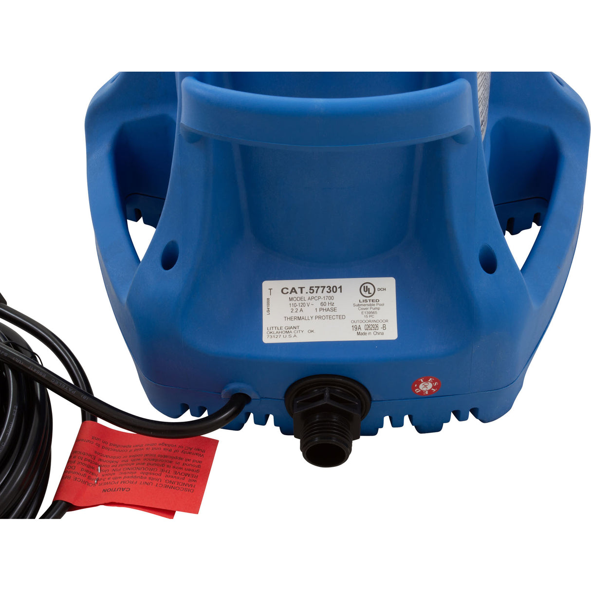 Pump, Submersible, Little Giant, 1700 GPH, 270w, 25' Cord : 577301 - Little Giant - 10121109407 - PartsForSpas.com