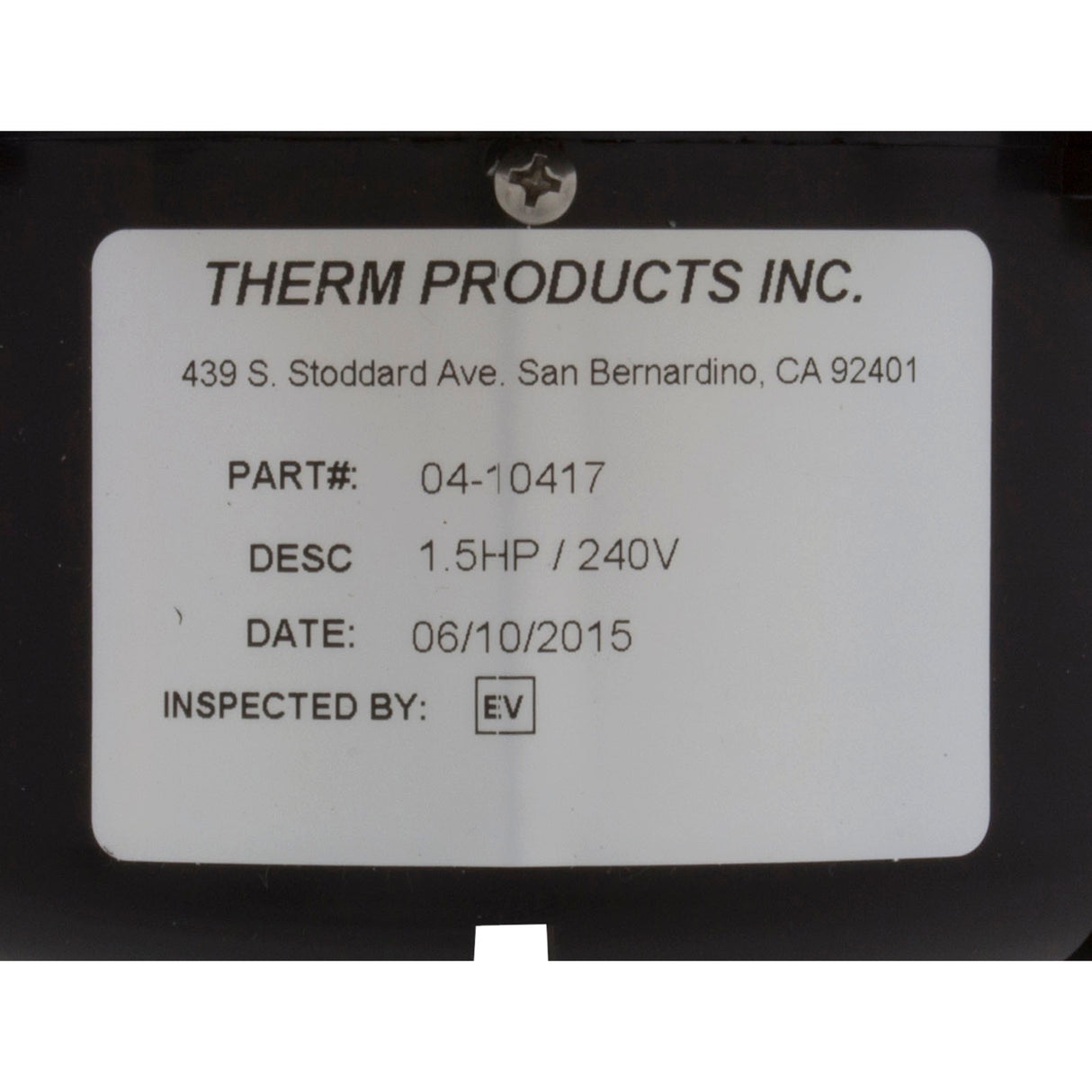 Blower, Therm Products Deluxe, 1.5hp, 230v, 2" : 04-10417
