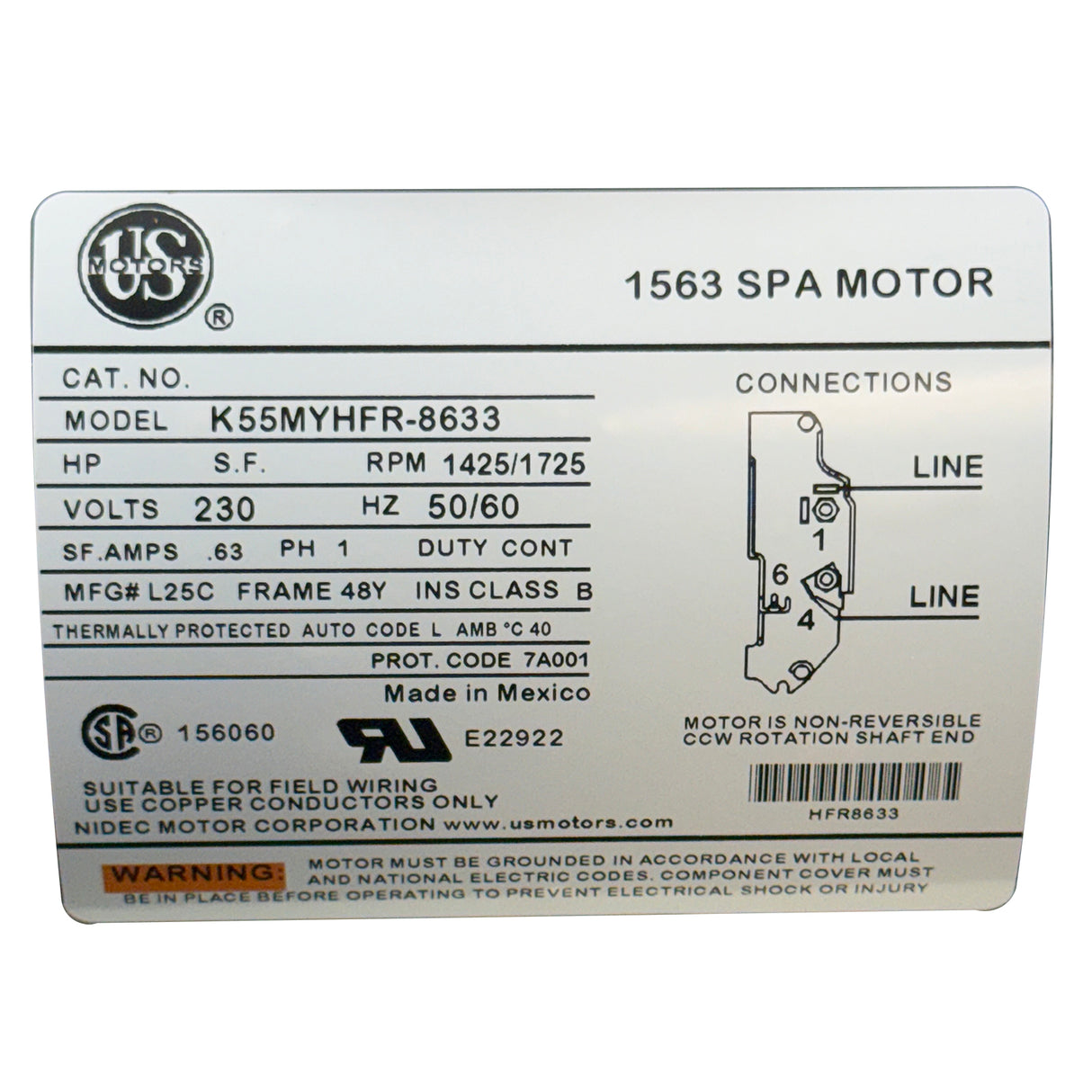 Pump, Circ, WW Iron Might, 1/15hp, 230v, 48fr, 50/60Hz, OEM : 3J10070-1E - Waterway Plastics - 806105550538 - PartsForSpas.com