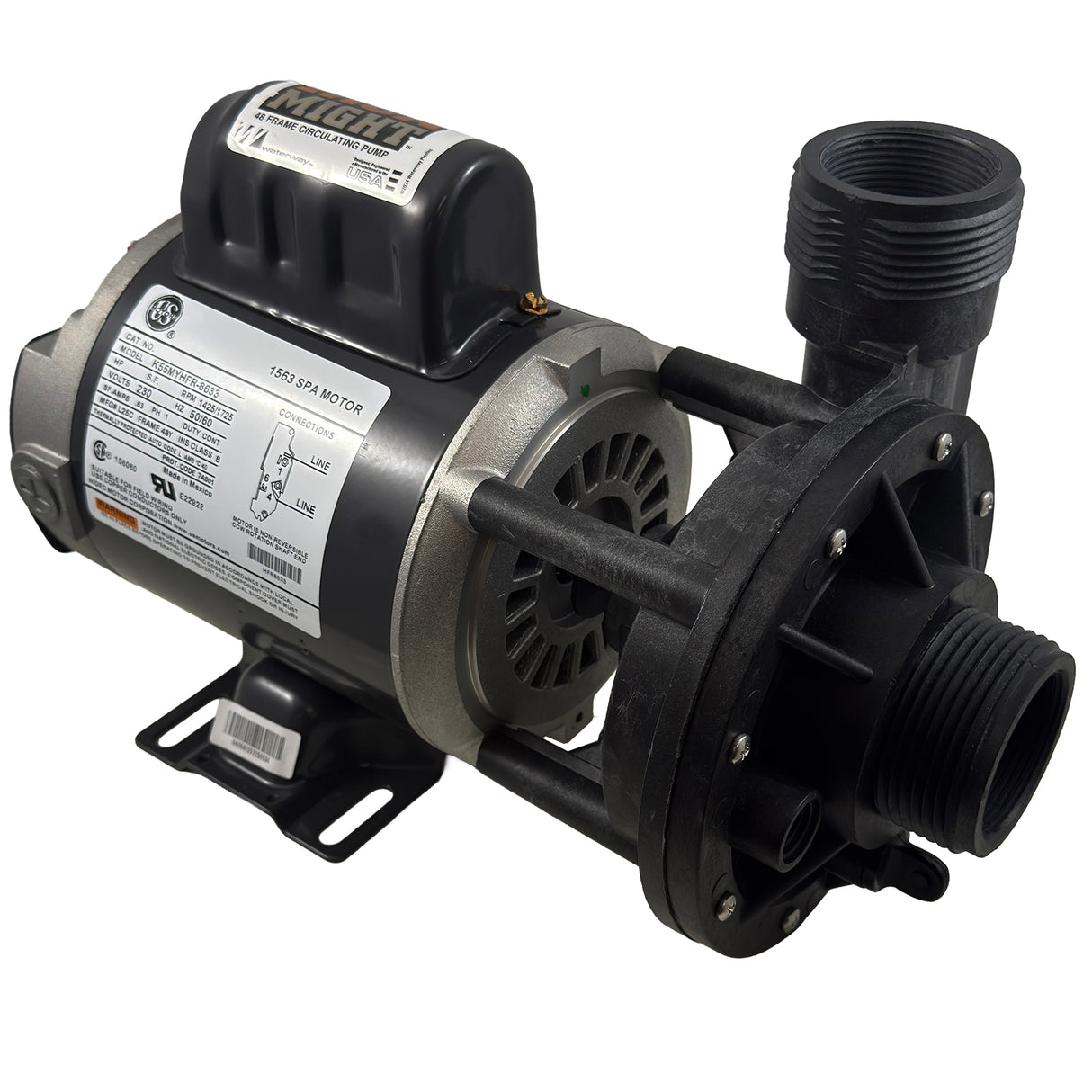 Pump, Circ, WW Iron Might, 1/15hp, 230v, 48fr, 50/60Hz, OEM : 3J10070-1E - Waterway Plastics - 806105550538 - PartsForSpas.com