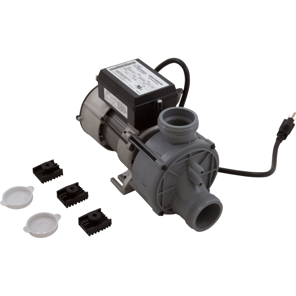 Pump, Bath, WW Genesis, 5.5A, 115v, 1-1/2", w/Rubber Pads, OEM, AS : 321FF10-0150 - Waterway Plastics - 806105400413 - PartsForSpas.com