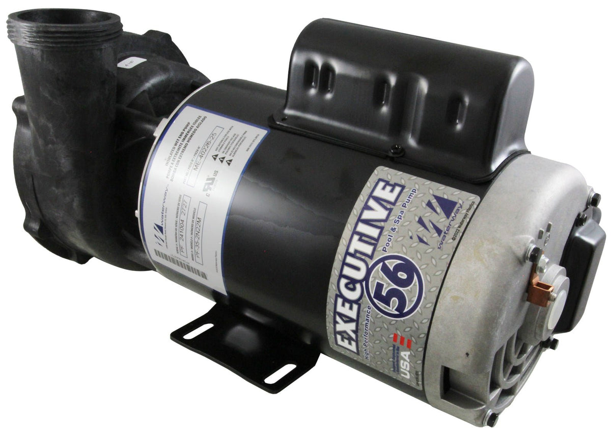 Pump, WW Executive, 4.0hp, 230V, 2-Spd, 56Fr, 2-1/2", 8ft Cord : ME-40226-25 - Waterway Plastics - 8.06106E+11 - PartsForSpas.com