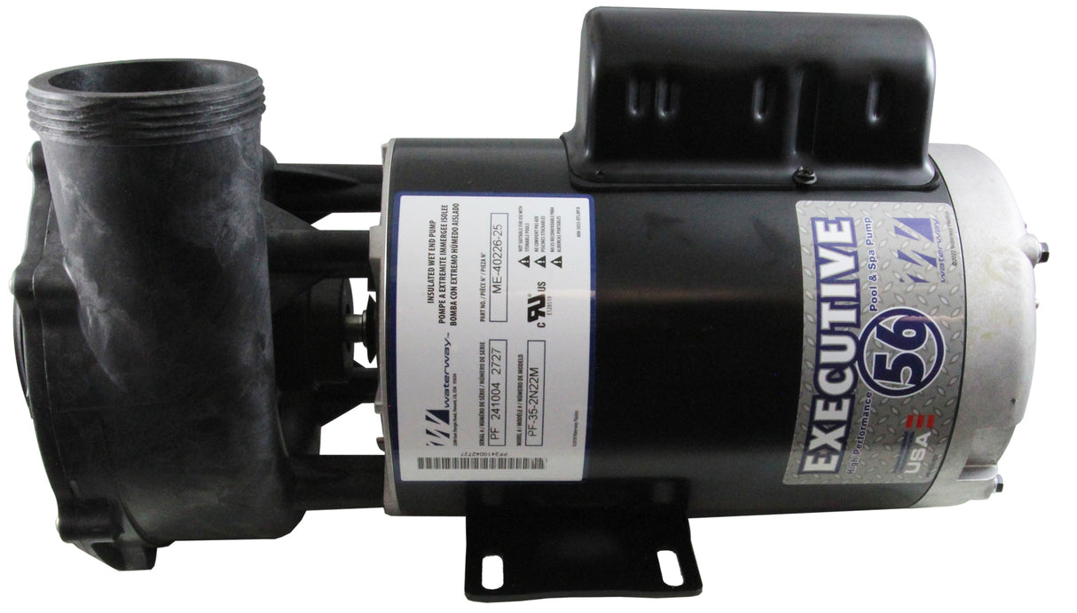 Pump, WW Executive, 4.0hp, 230V, 2-Spd, 56Fr, 2-1/2", 8ft Cord : ME-40226-25