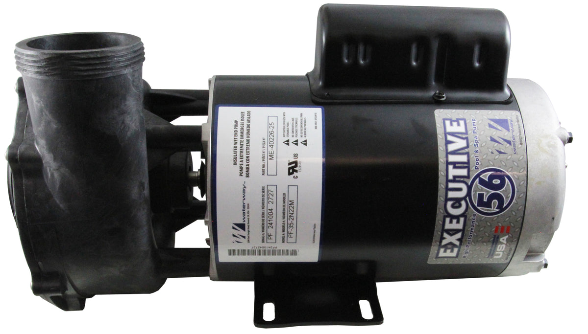 Pump, WW Executive, 4.0hp, 230V, 2-Spd, 56Fr, 2-1/2", 8ft Cord : ME-40226-25