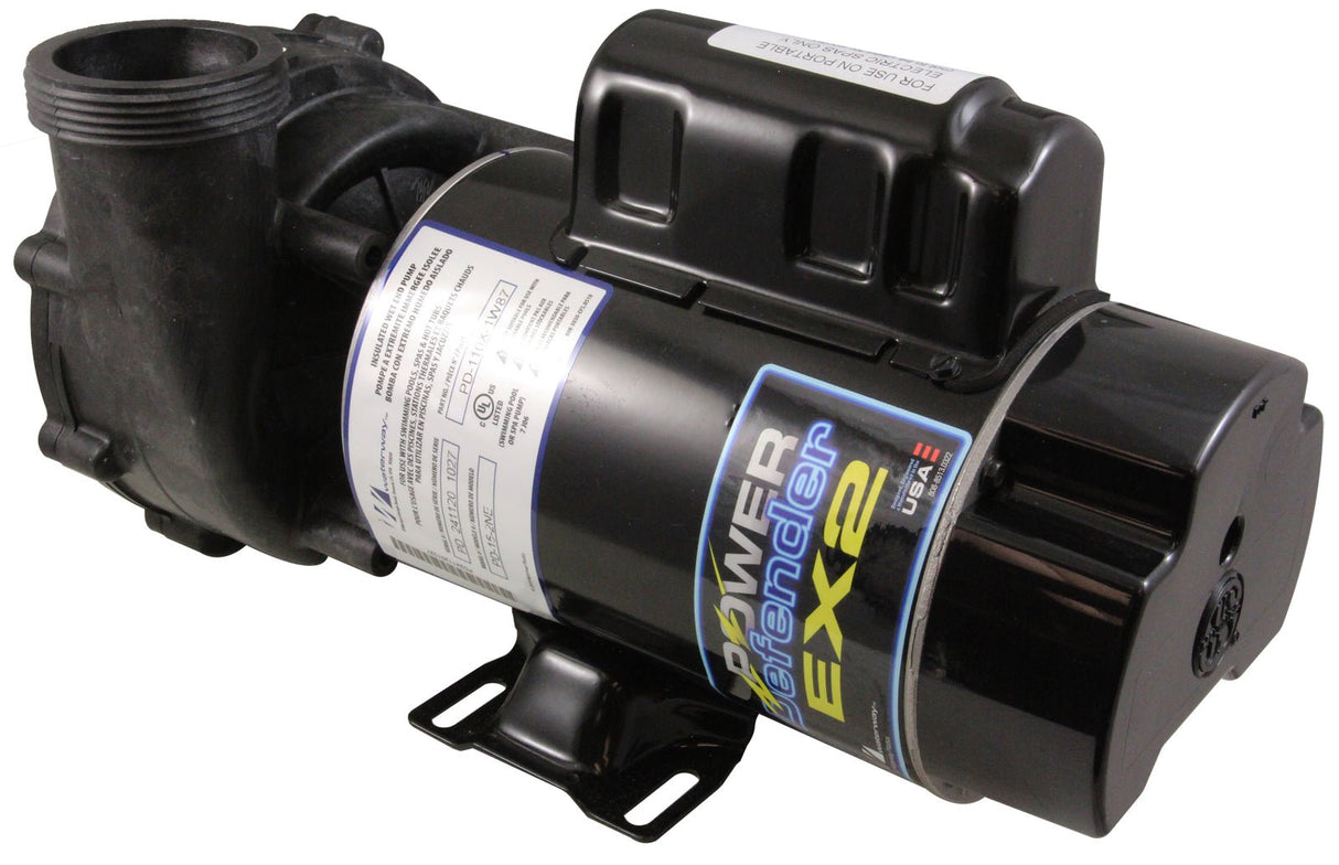 Pump, Waterway Power Defender EX2, 1.5SPL, 115V, 2-Spd, 4ft Cord : PD-110X-1W87 - Waterway Plastics - 806105599292 - PartsForSpas.com