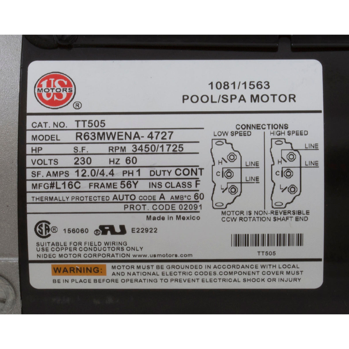 Pump, WW Viper, 4.0hp, 230v, 2-Spd, 56fr, 2-1/2" x 2-1/2", OEM : 3721621-1V - Waterway Plastics - 3721621-1V - PartsForSpas.com