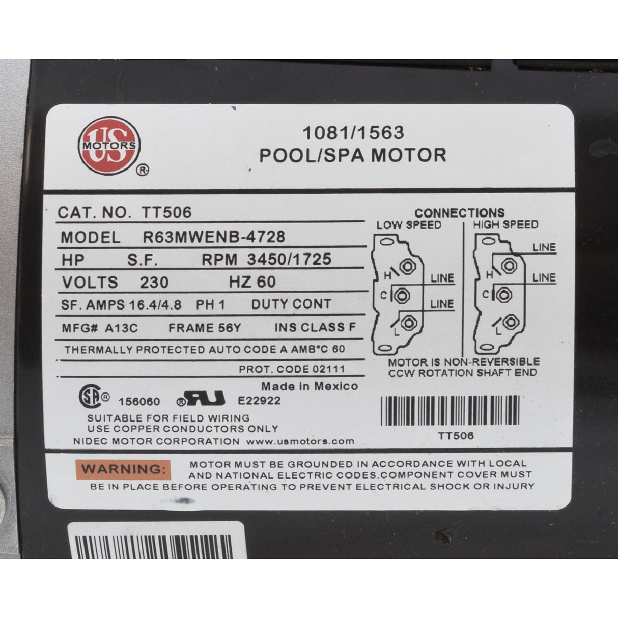 Pump, WW Exec, 5.0hp, 230v, 2-Spd, 56fr, 2", OEM : 3722021-1D - Waterway Plastics - 806105078711 - PartsForSpas.com