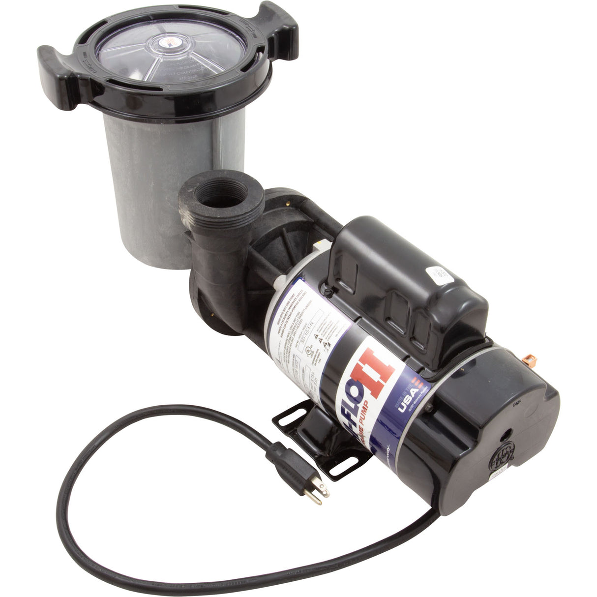 Pump, WW Hi-Flo II, 1.5SPL, 1-Spd, 115v, 6"Trp, 3ft Nema, Vert : SD-10-1-N - Waterway Plastics - 806105653864 - PartsForSpas.com