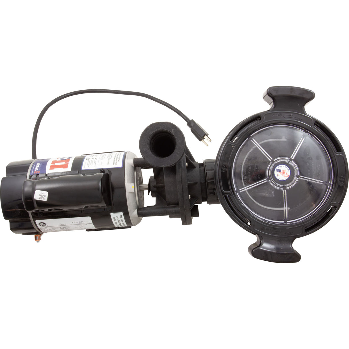 Pump, WW Hi-Flo II, 1.5SPL, 1-Spd, 115v, 6"Trp, 3ft Nema, Vert : SD-10-1-N