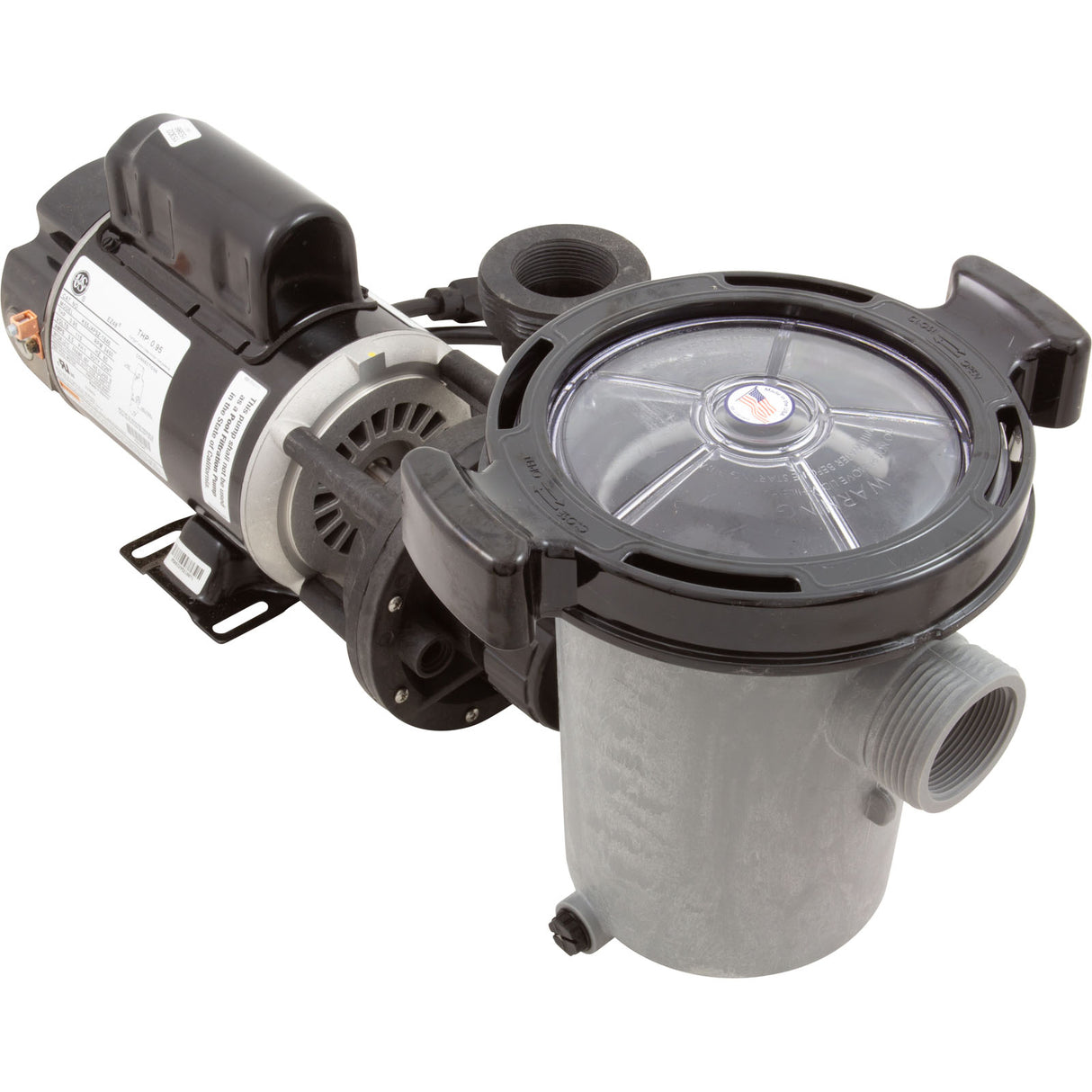 Pump, WW Hi-Flo II, 1.5SPL, 1-Spd, 115v, 6"Trp, 3ft Nema, Vert : SD-10-1-N - Waterway Plastics - 806105653864 - PartsForSpas.com