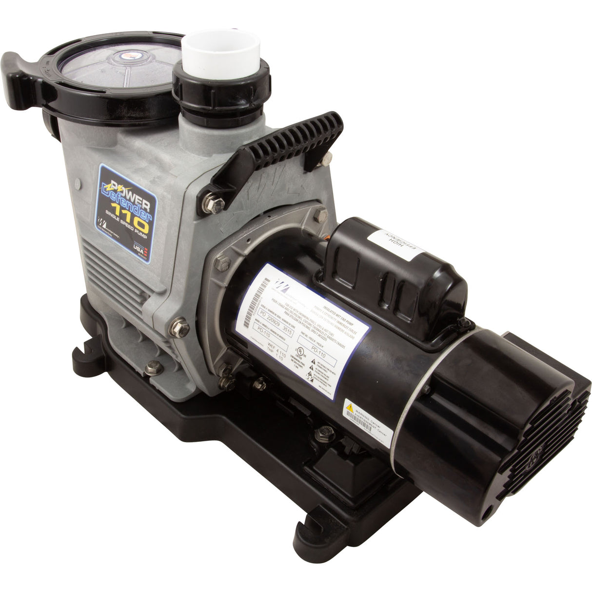 Pump, Waterway Power Defender PD-110, 1.1hp, 115/230v, 1-Spd : PD-110 - Waterway Plastics - 806105661944 - PartsForSpas.com