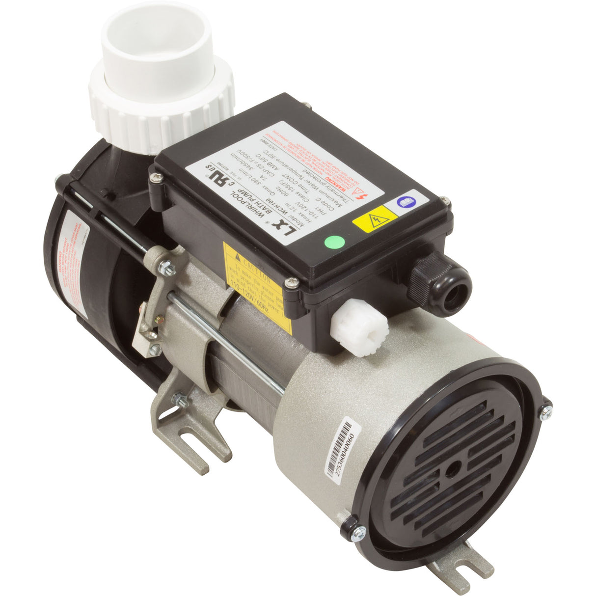 Pump, Bath, LX WCH, 7.0A, 115v, 1.5", w/Air Switch : WCH100 - Lingxiao (LX) Pump - WCH100 - PartsForSpas.com